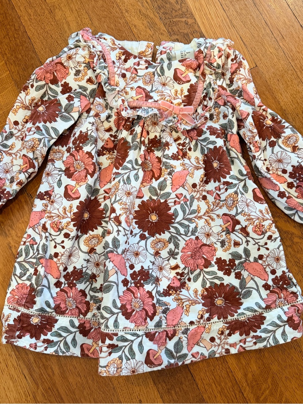 Joie and Rabbit Bear Organic Floral Long-Sleeve Toddler Dresses